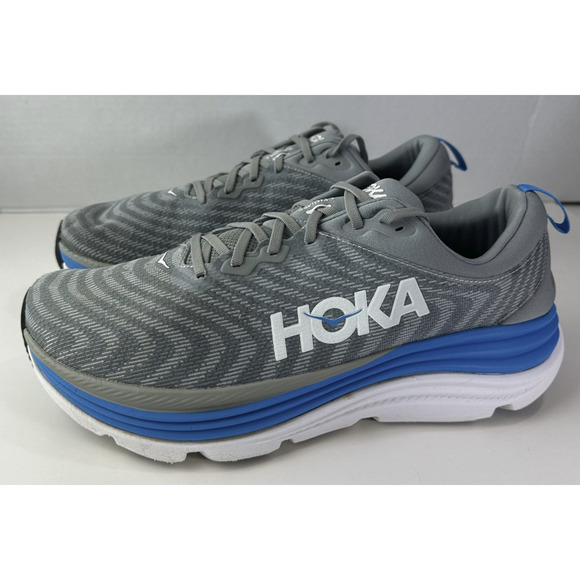 Hoka One One Gaviota 5 Gray Blue Walking Running Shoes Men's Size 15 D Sneakers - Picture 2 of 13